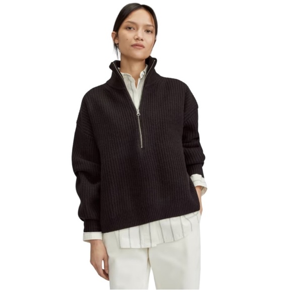 Everlane The Half-Zip Merino Sweater - Picture 1 of 6